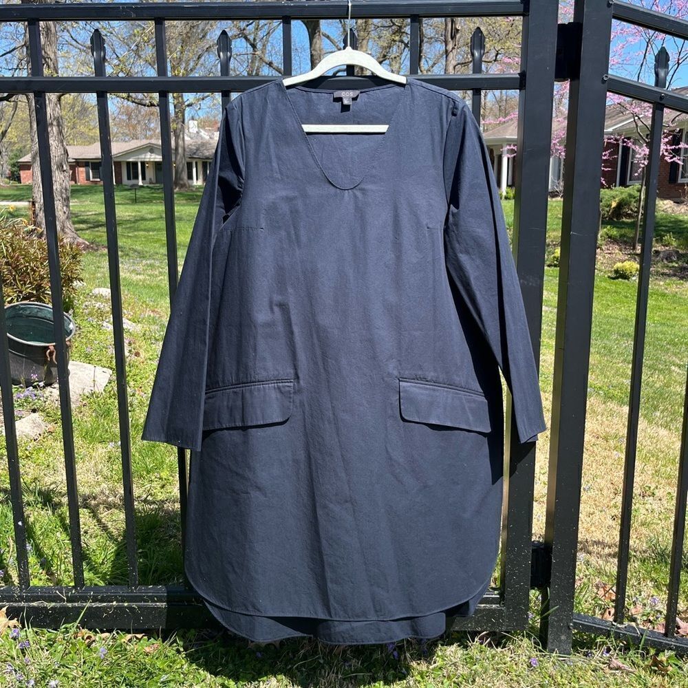 COS Cotton V-Neck Tunic Dress